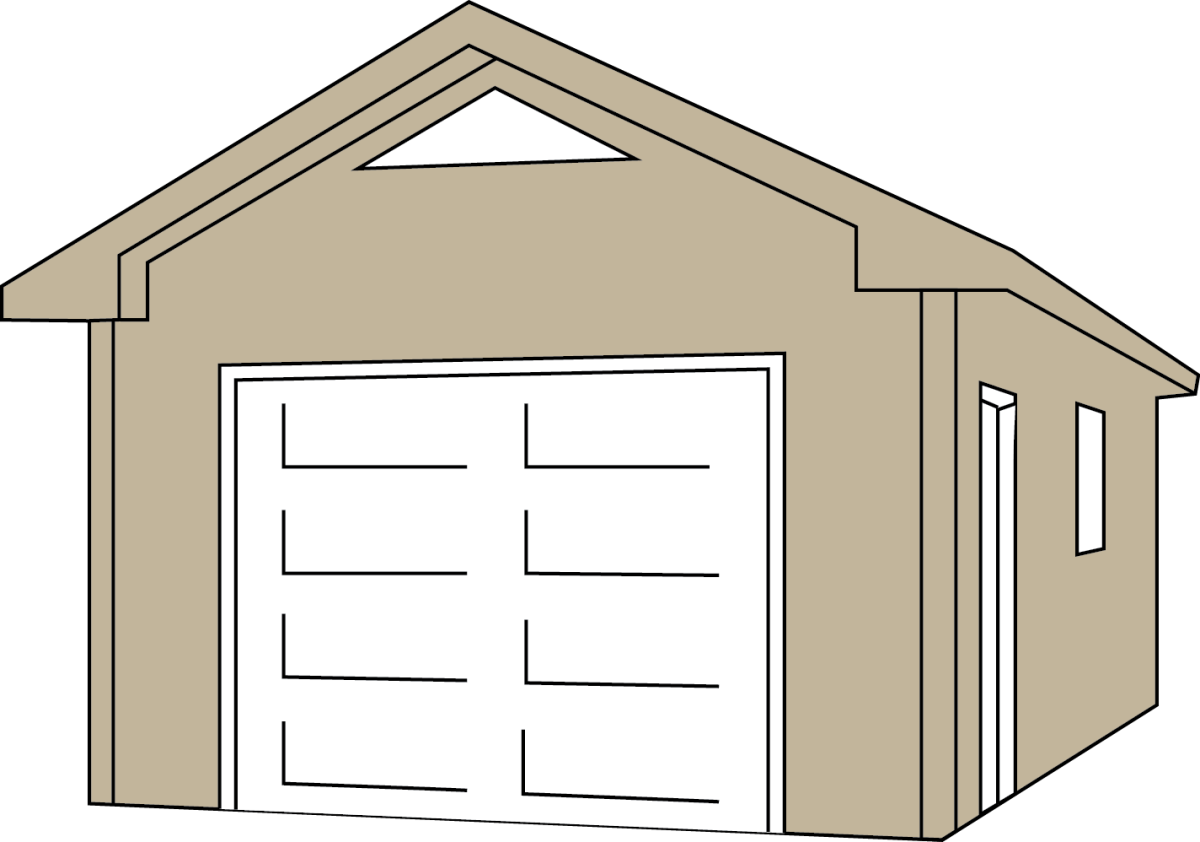 Нарисованный гараж