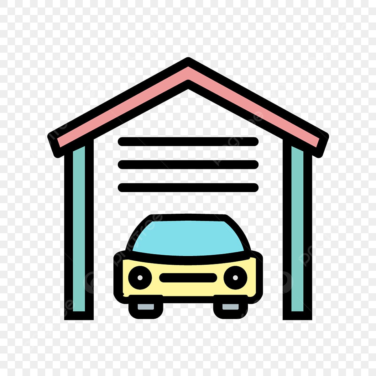 Гараж на прозрачном фоне