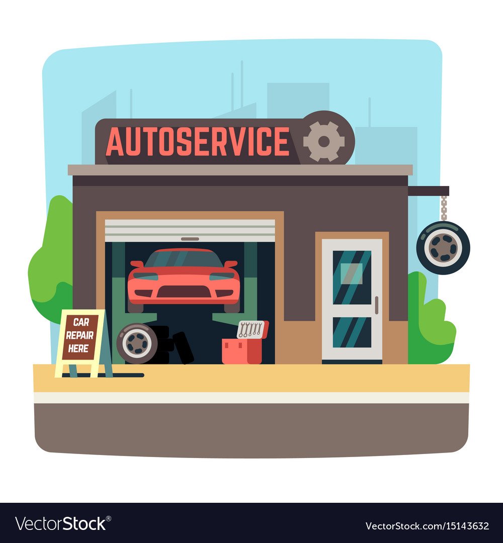 Car Repair Garage service вектор