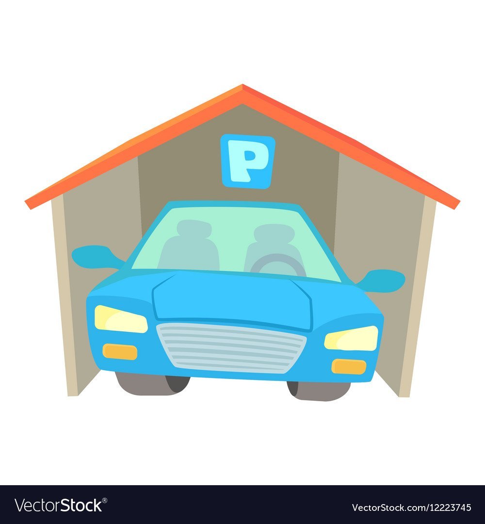 Мультяшный гараж для машин