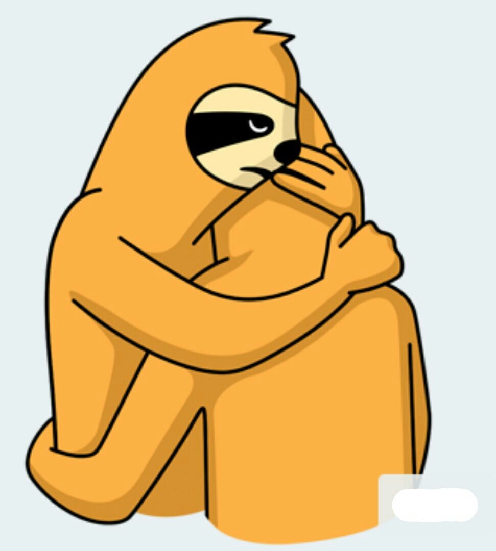 Стикеры Ленивец Свободный от забот