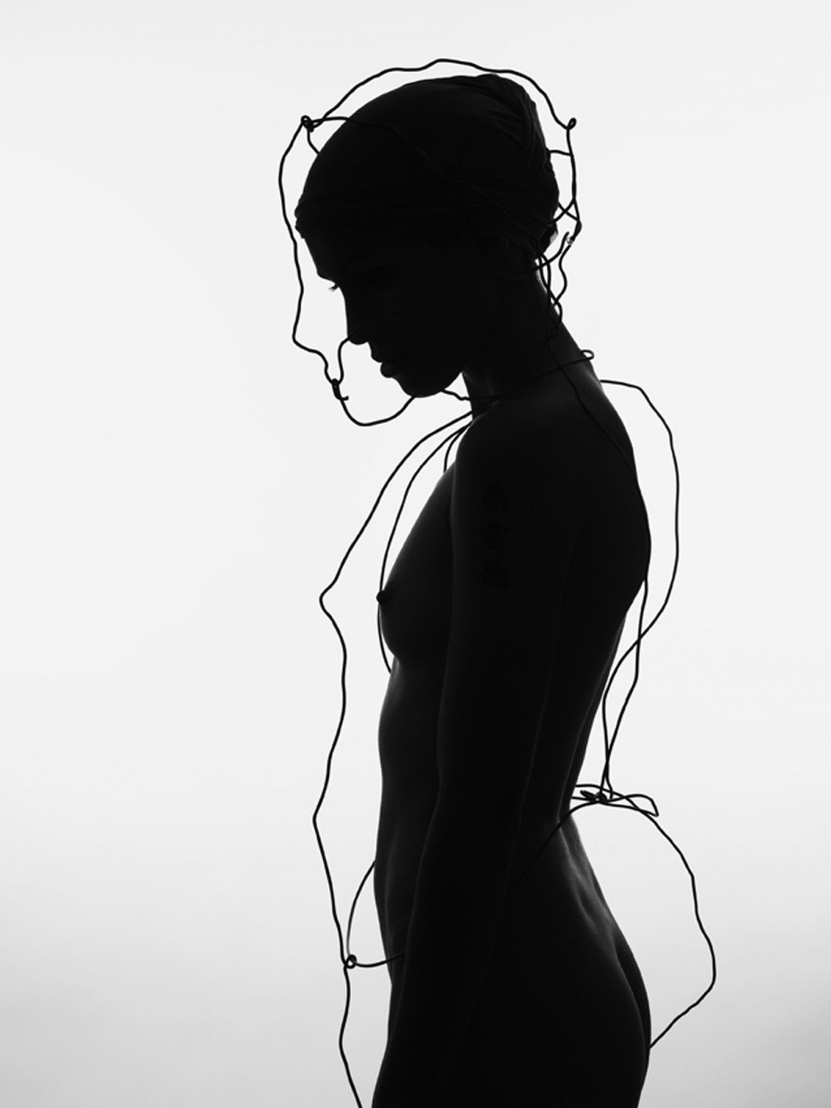 Черно белая Графика человек