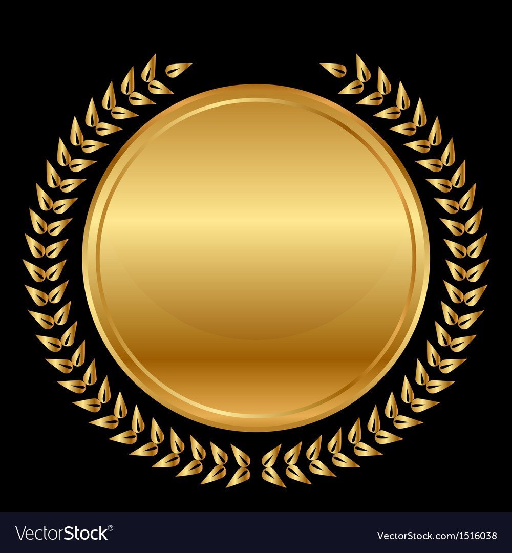 Золотой круг на черном фоне