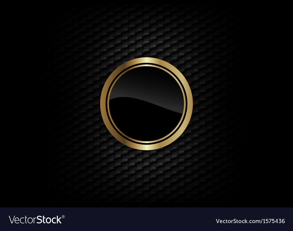 Золотой логотип на темном фоне