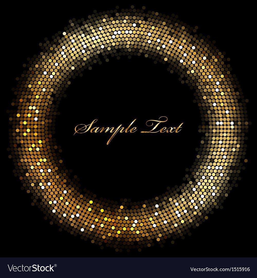 Круглая рамка с блестками