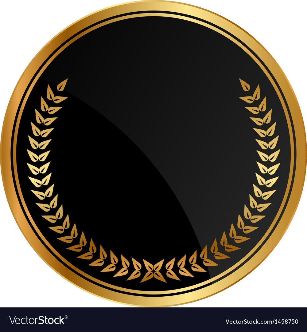 Чёрный кружок с золотом