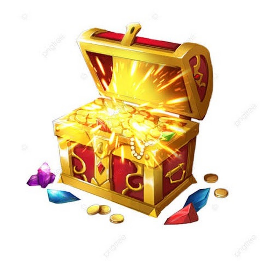 Волшебный сундук на прозрачном фоне