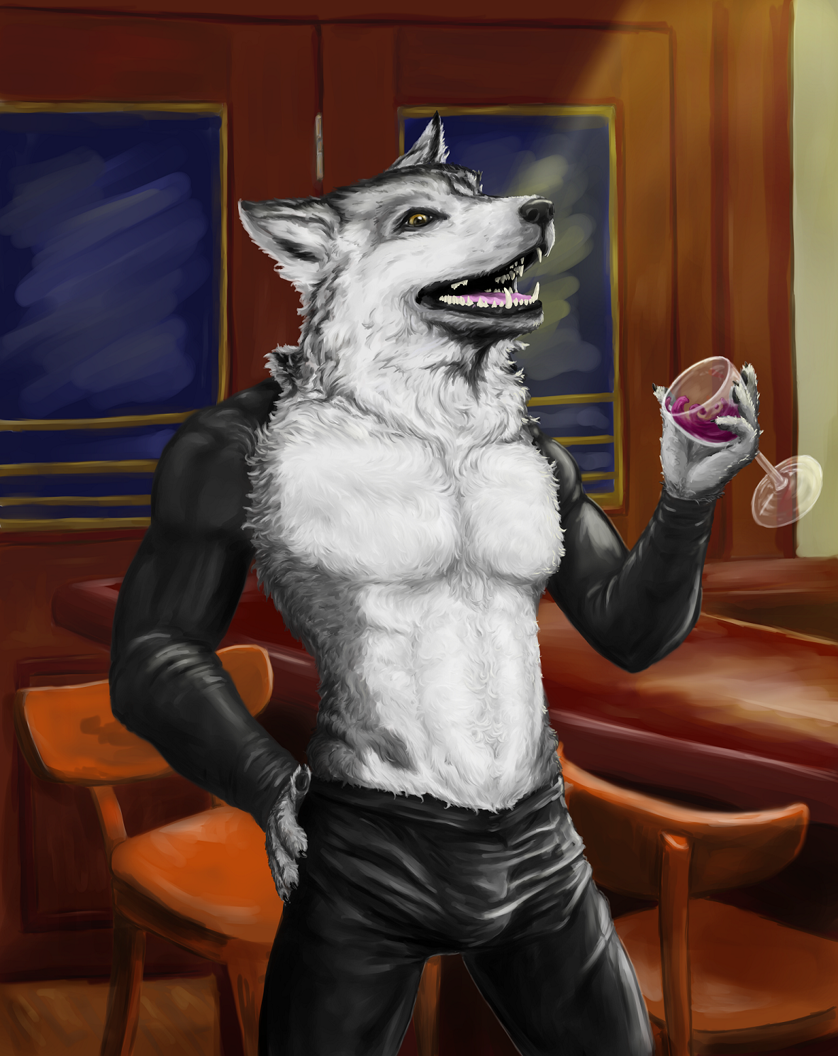 Прикольный волк