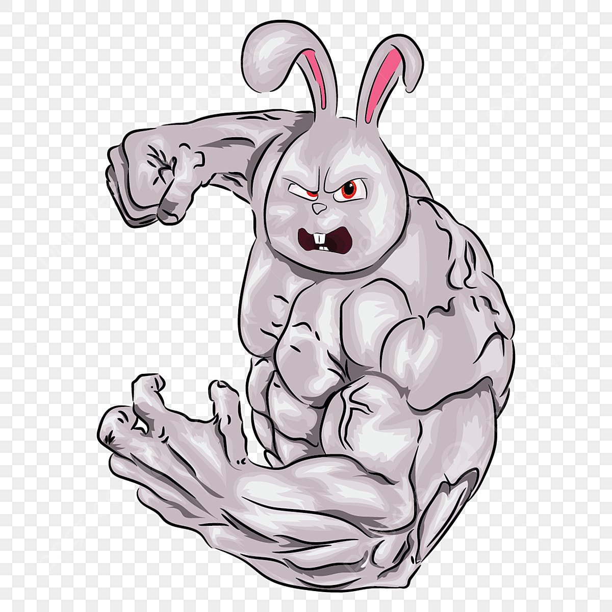 Злой кролик стикер
