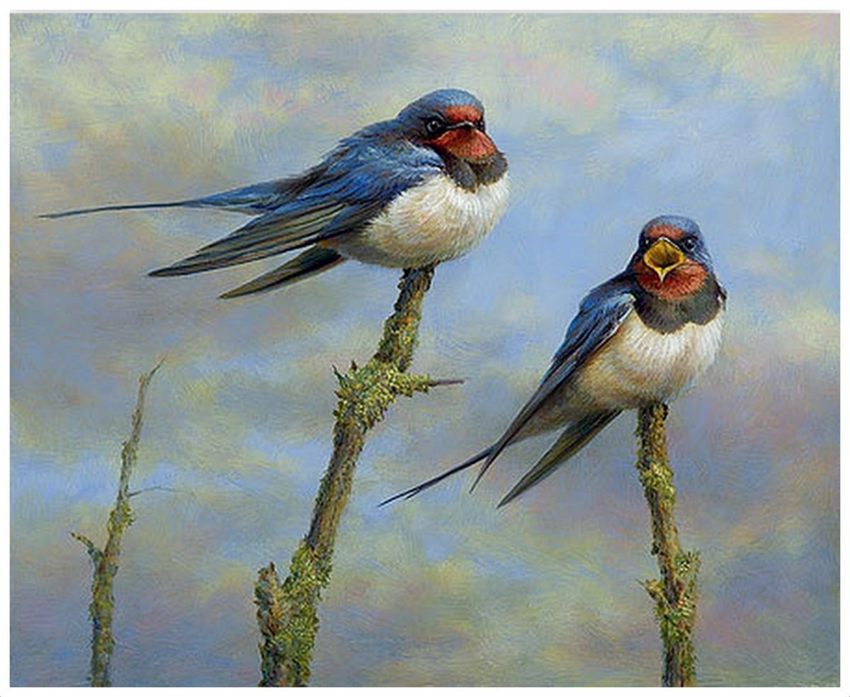 Ласточки в живописи художников