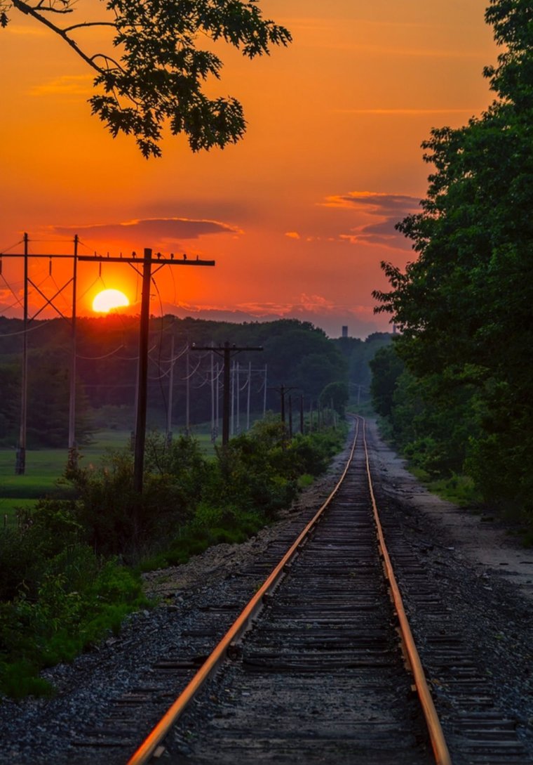 Пейзаж с железной дорогой