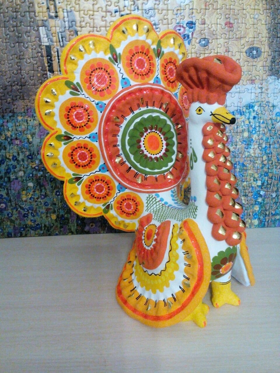 Элементы росписи хвоста дымковского индюка