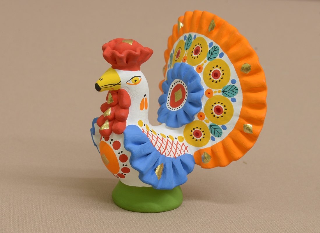 Индюк по дымковской игрушке лепка