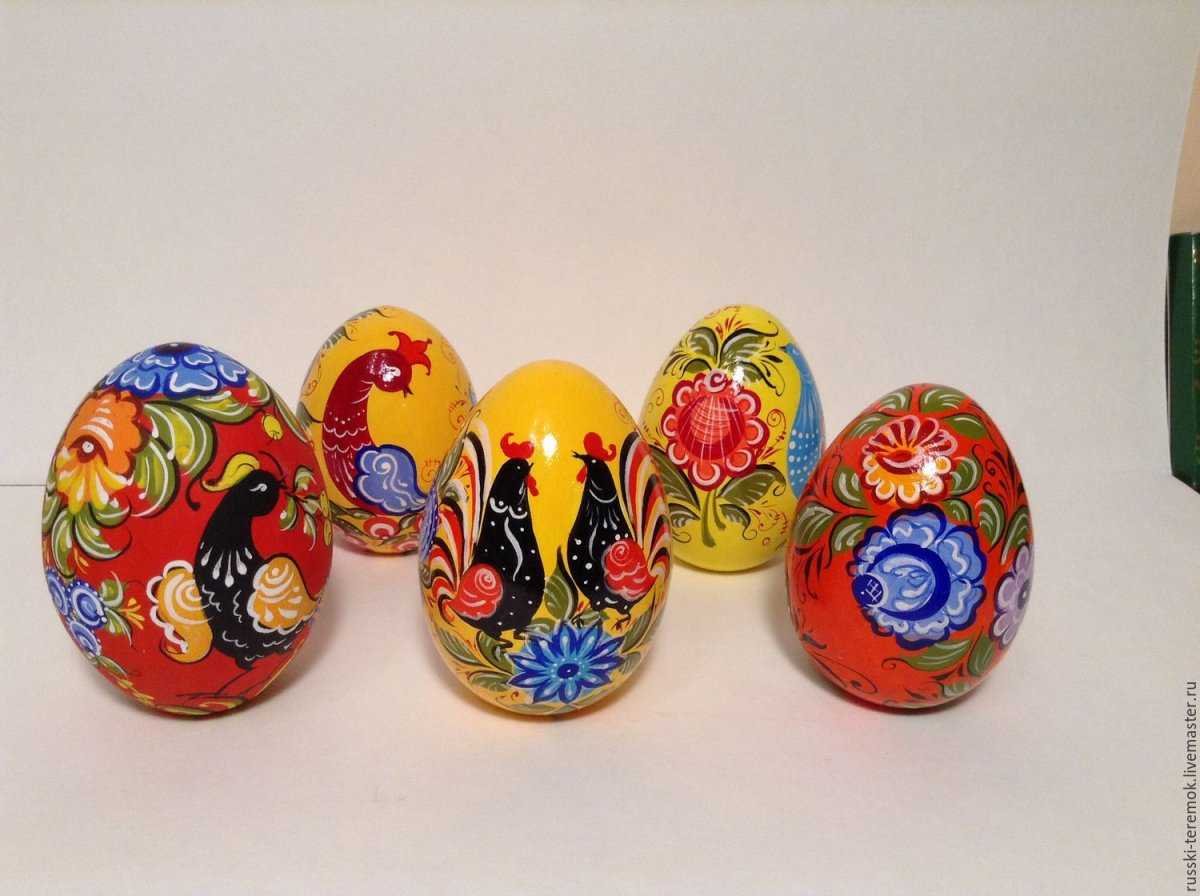 Расписное пасхальное яйцо Городец