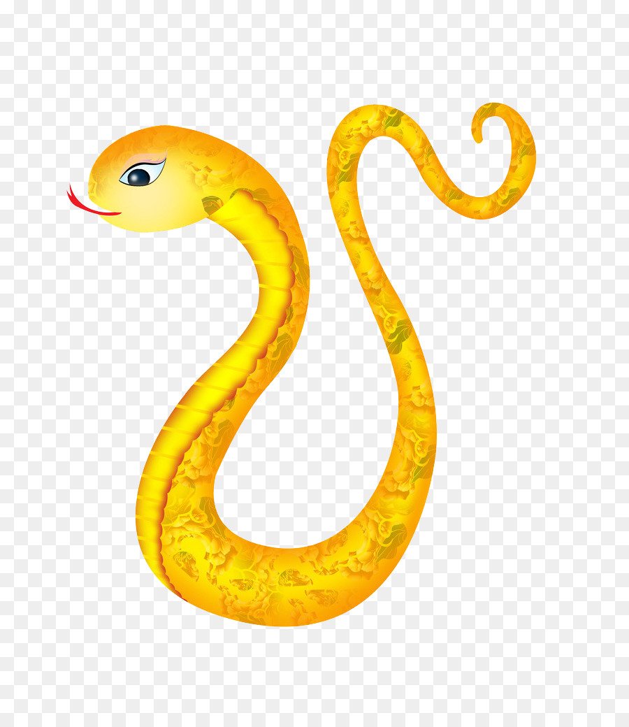 Змея мультяшная желтая