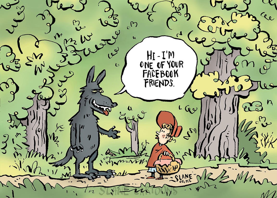 Смешной рисунок красная