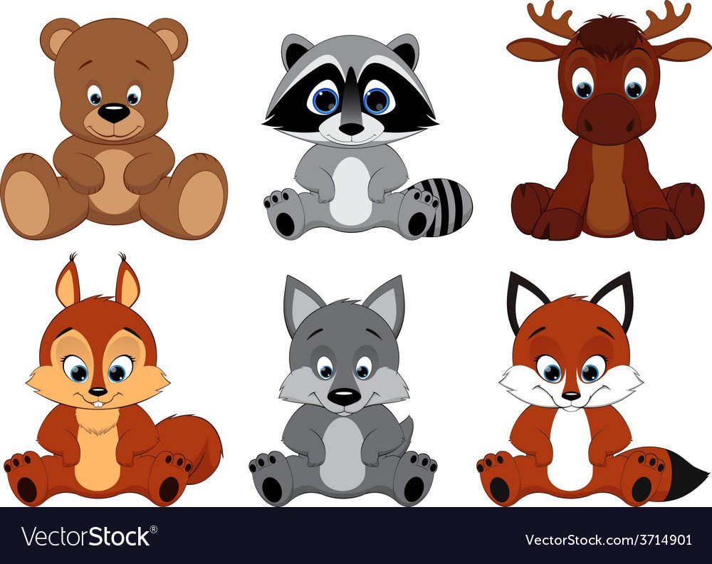 Животные спереди и сзади