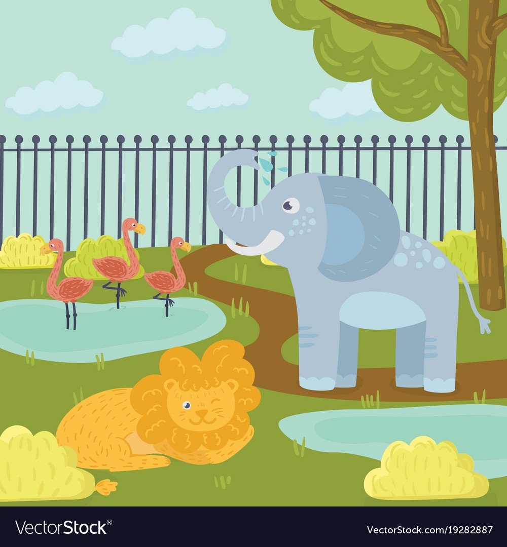 Рисование забор в зоопарке для для детей