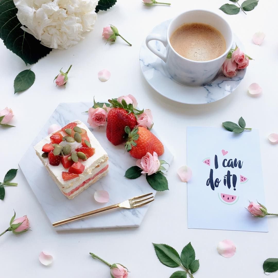 Доброе утро кофе сладости цветы