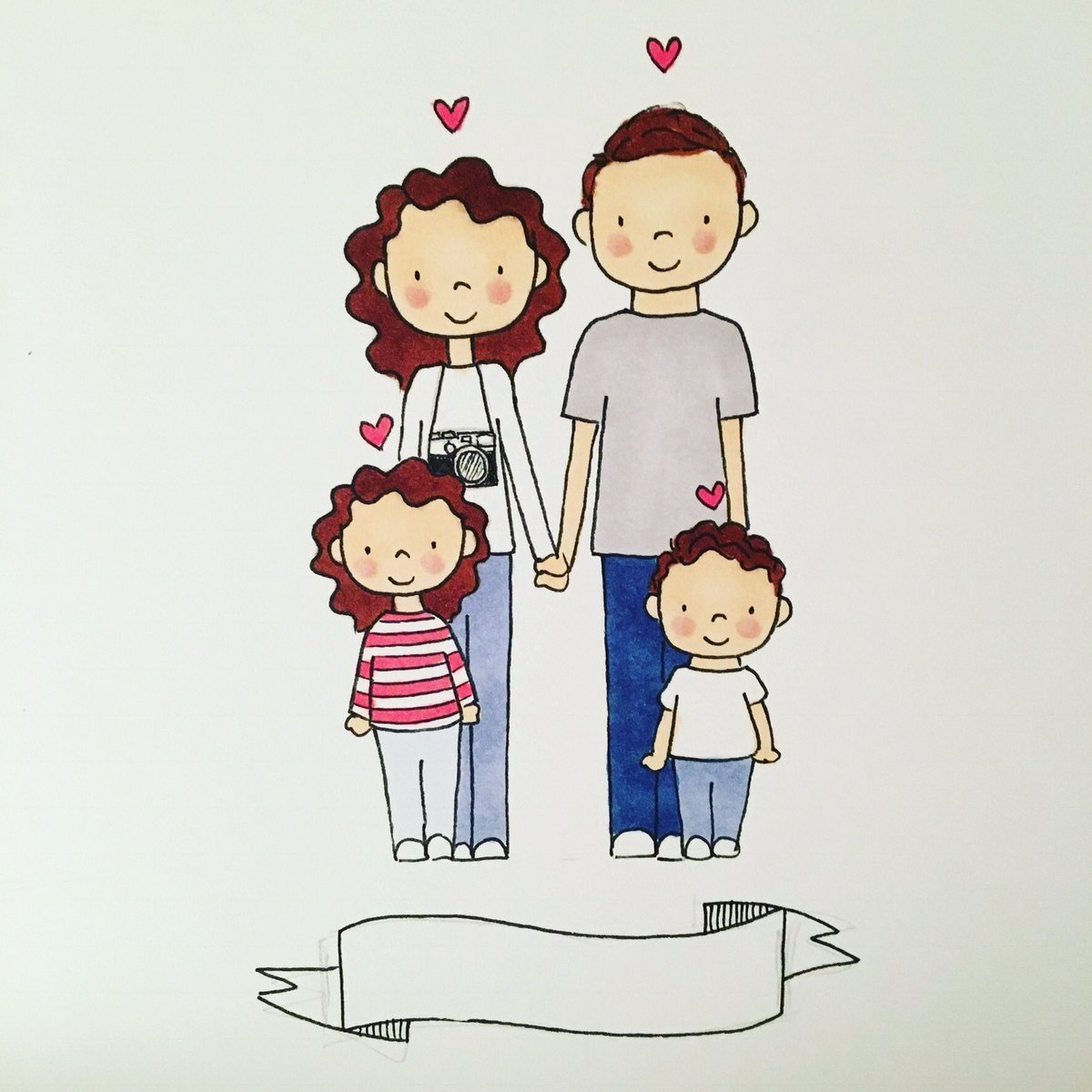 Милые иллюстрации про семью