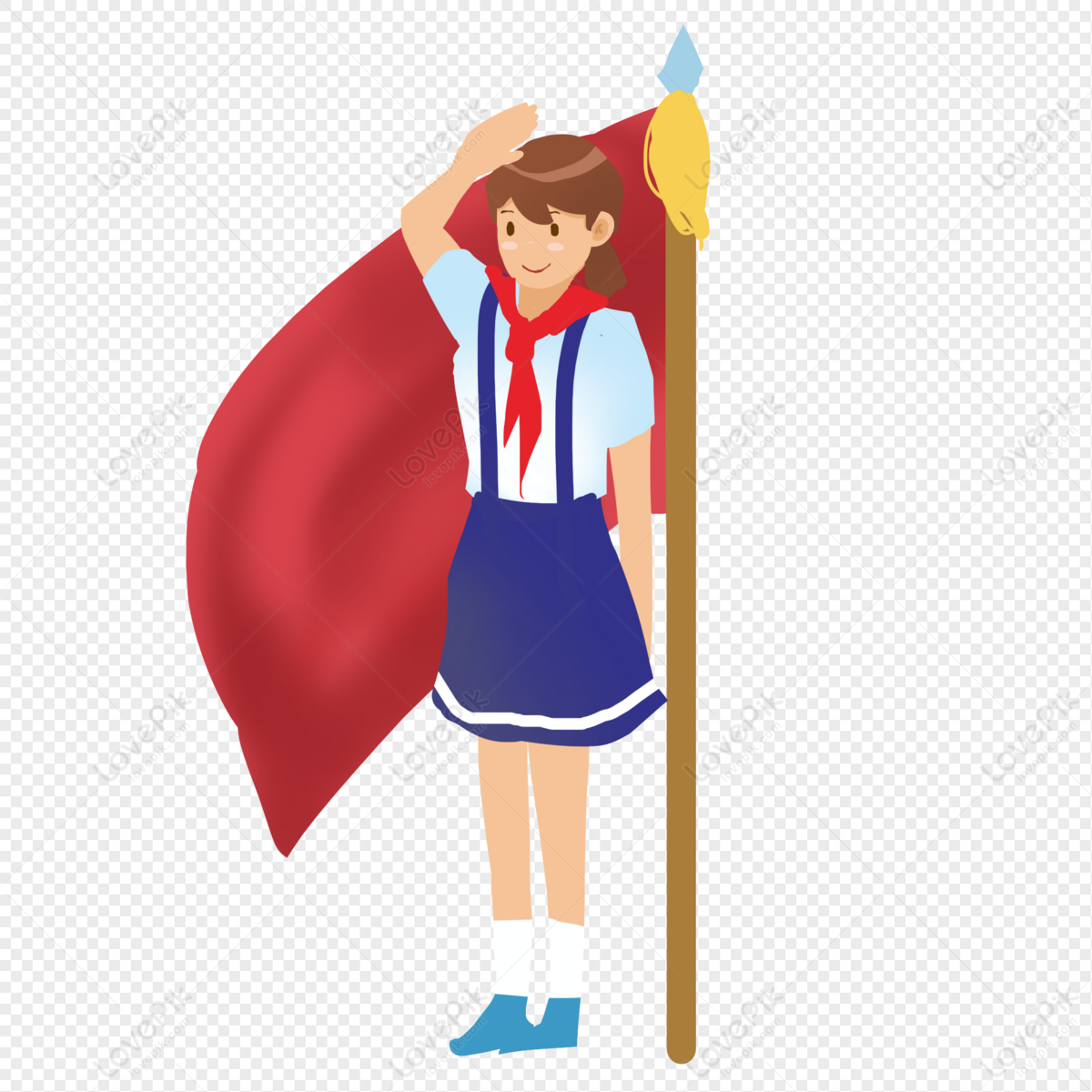 Пионеры рисунок на прозрачном фоне