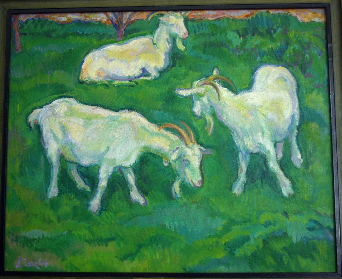 Сюжетная картинка коза с козлятами