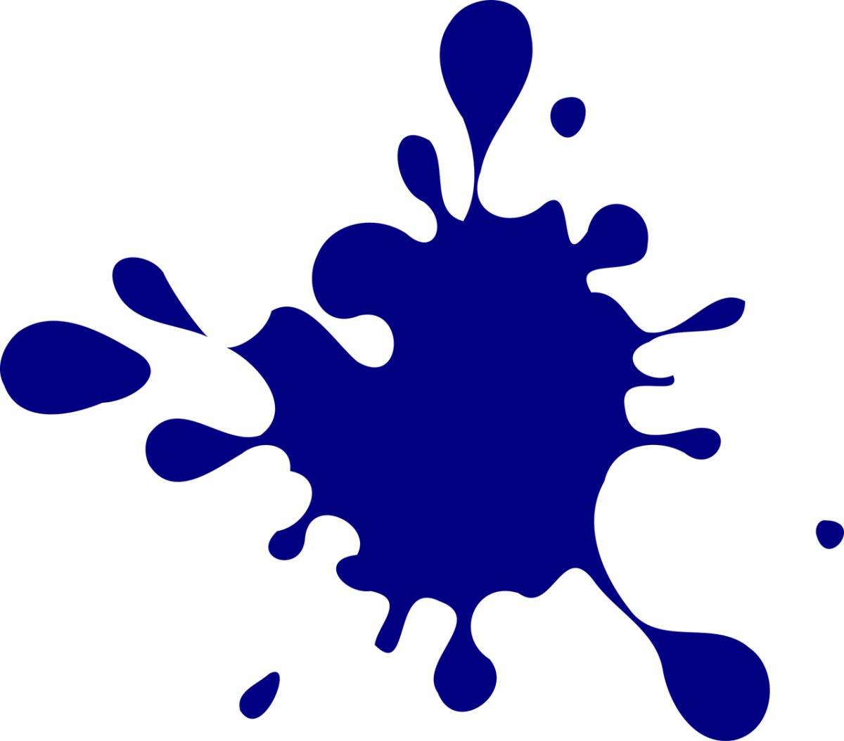 Клякса на прозрачном фоне