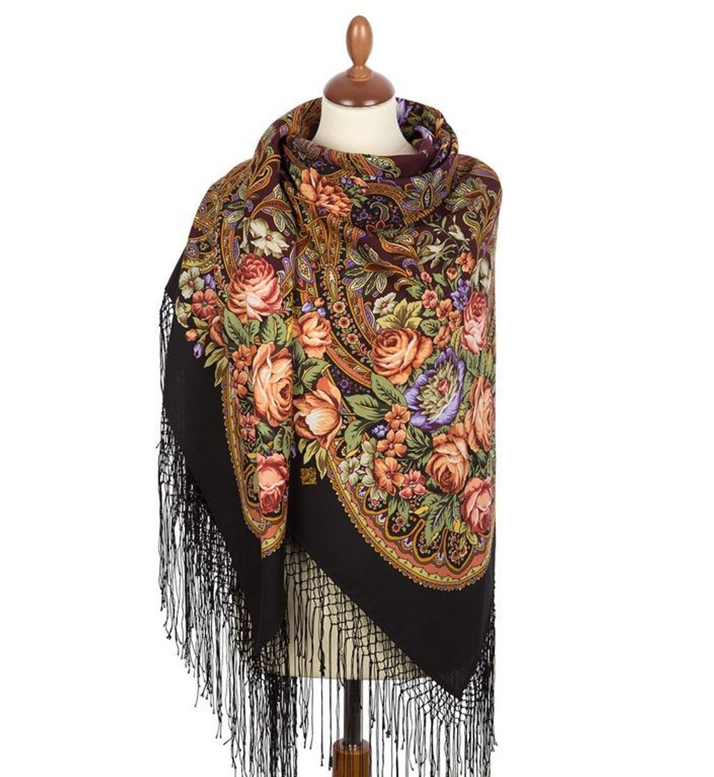 Утреннее сияние платок Павлопосадский 1561-4