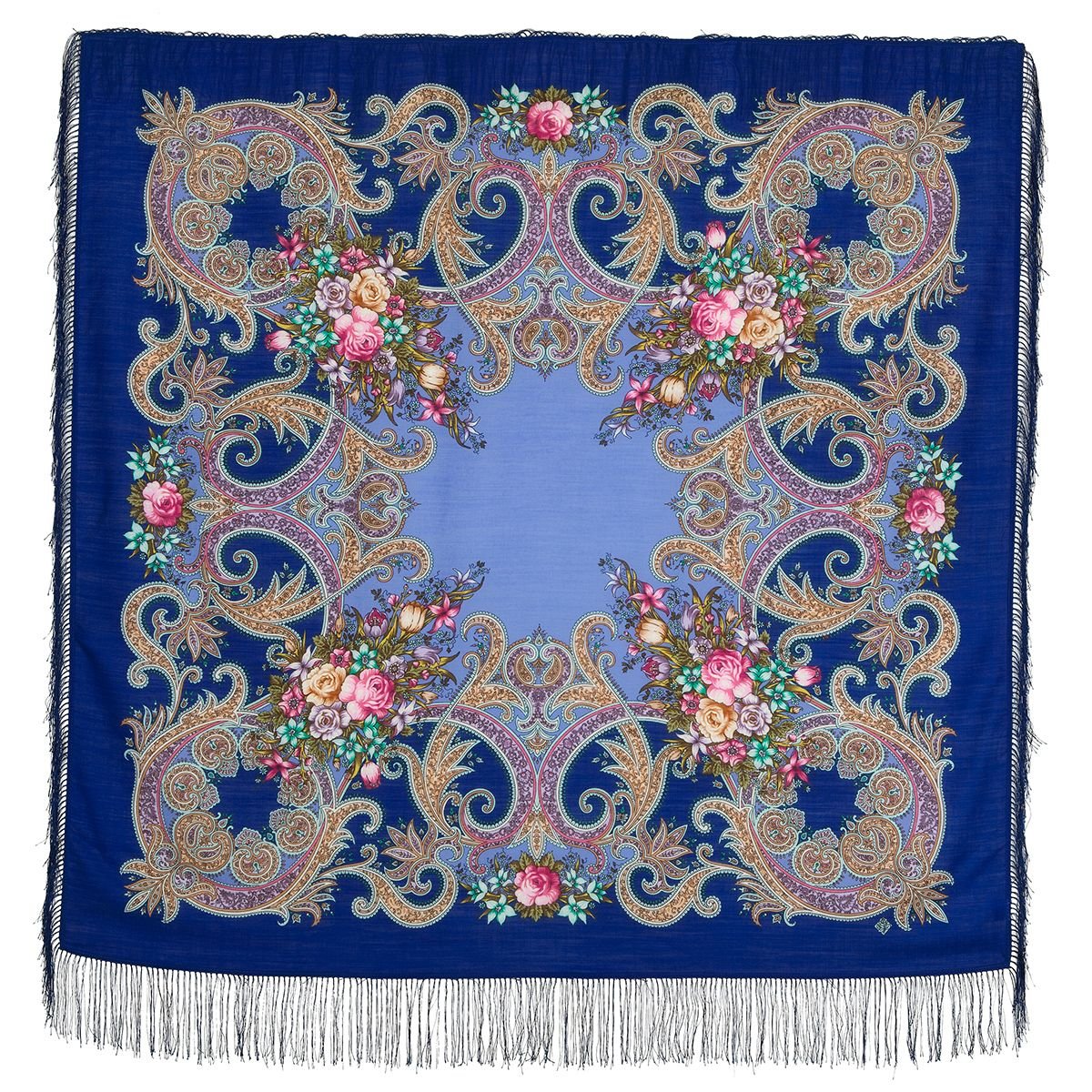 Незнакомка платок Павлопосадский 89х89