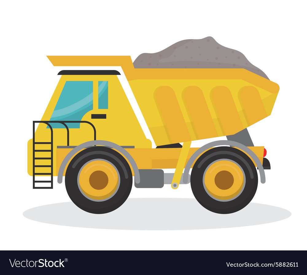 Самосвал рисунок на белом фоне