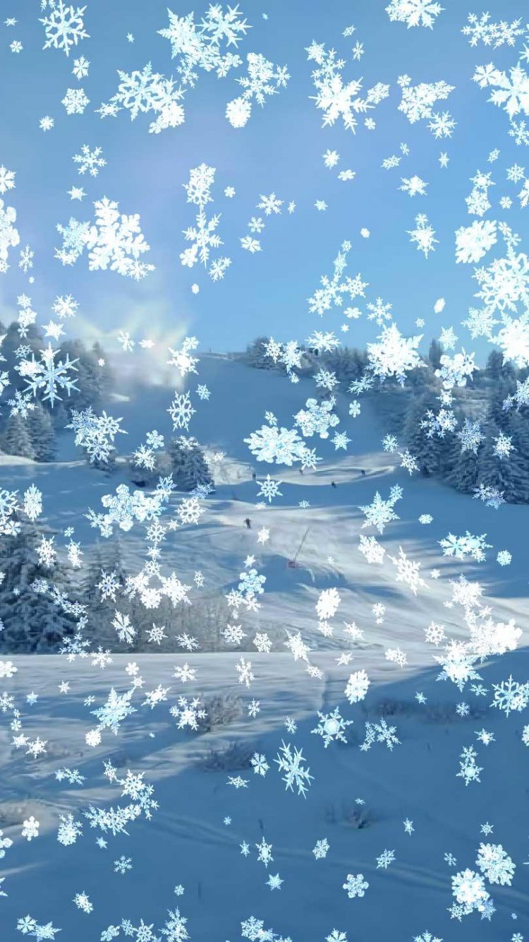 Красивый снегопад