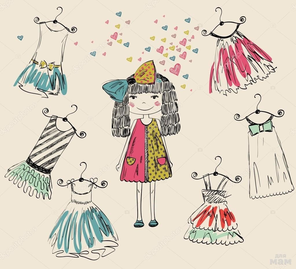 Зарисовки модельеров детской одежды