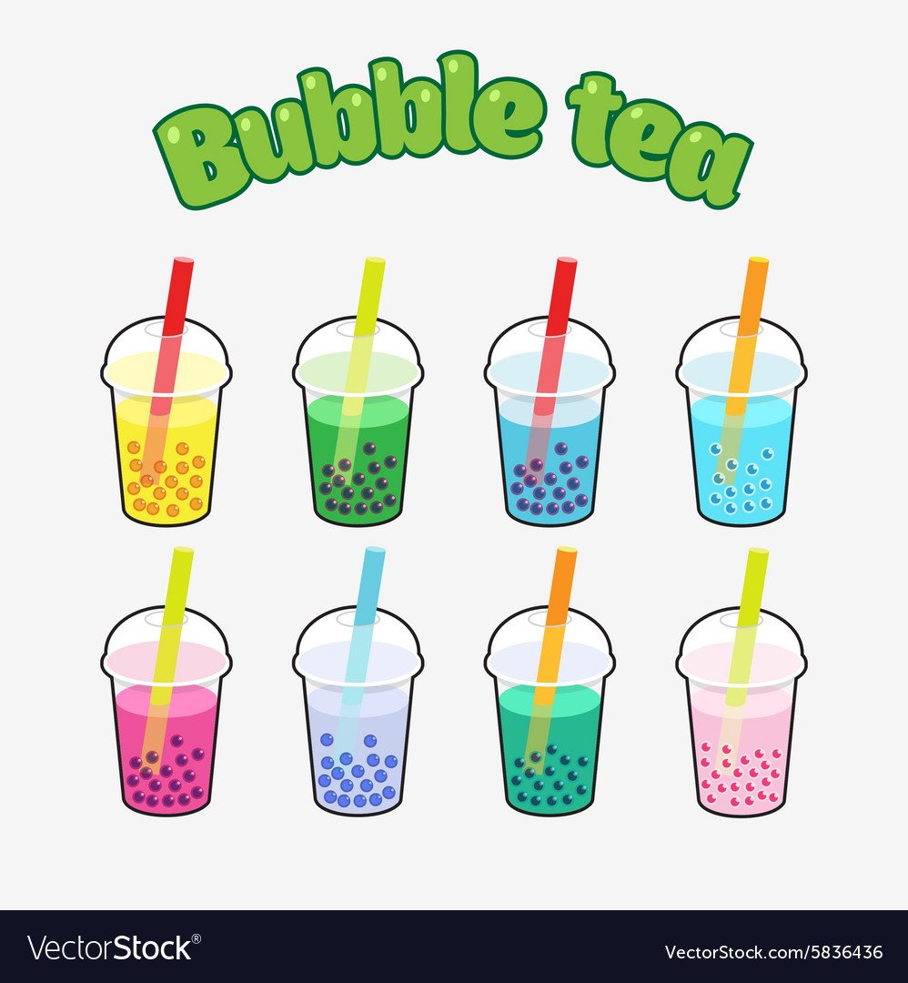 Стикеры бабл ти