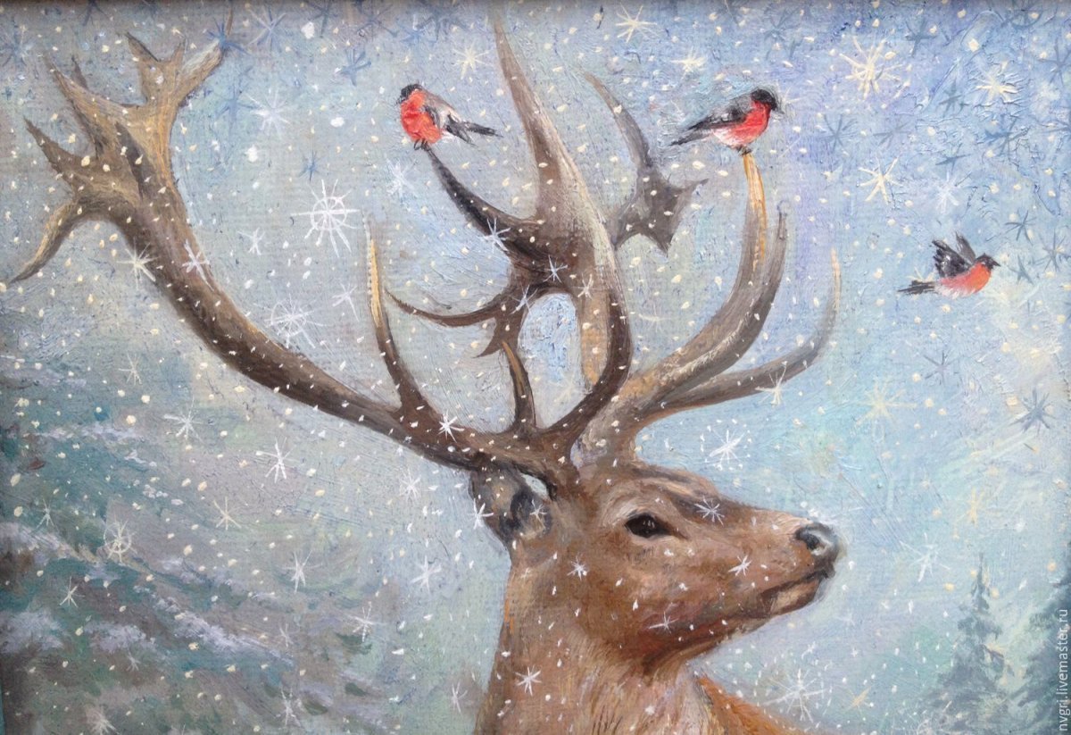 Олень раскраска