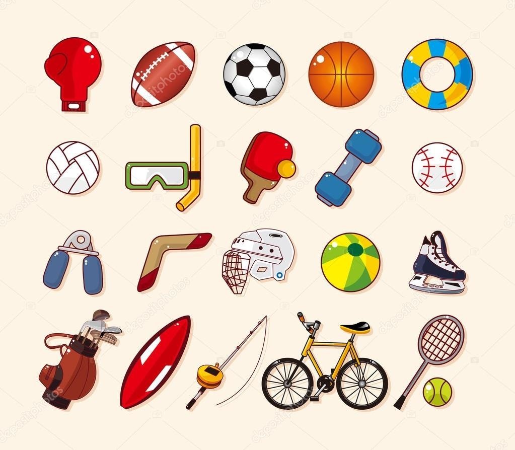 Ребенок со спортивной атрибутикой