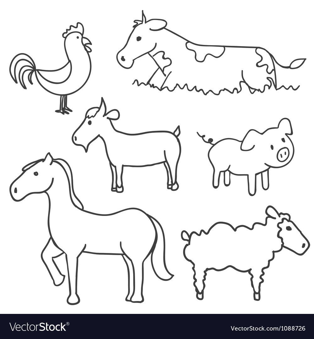 Контур животные фермы