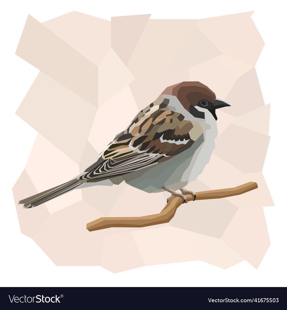 Воробей стилизация