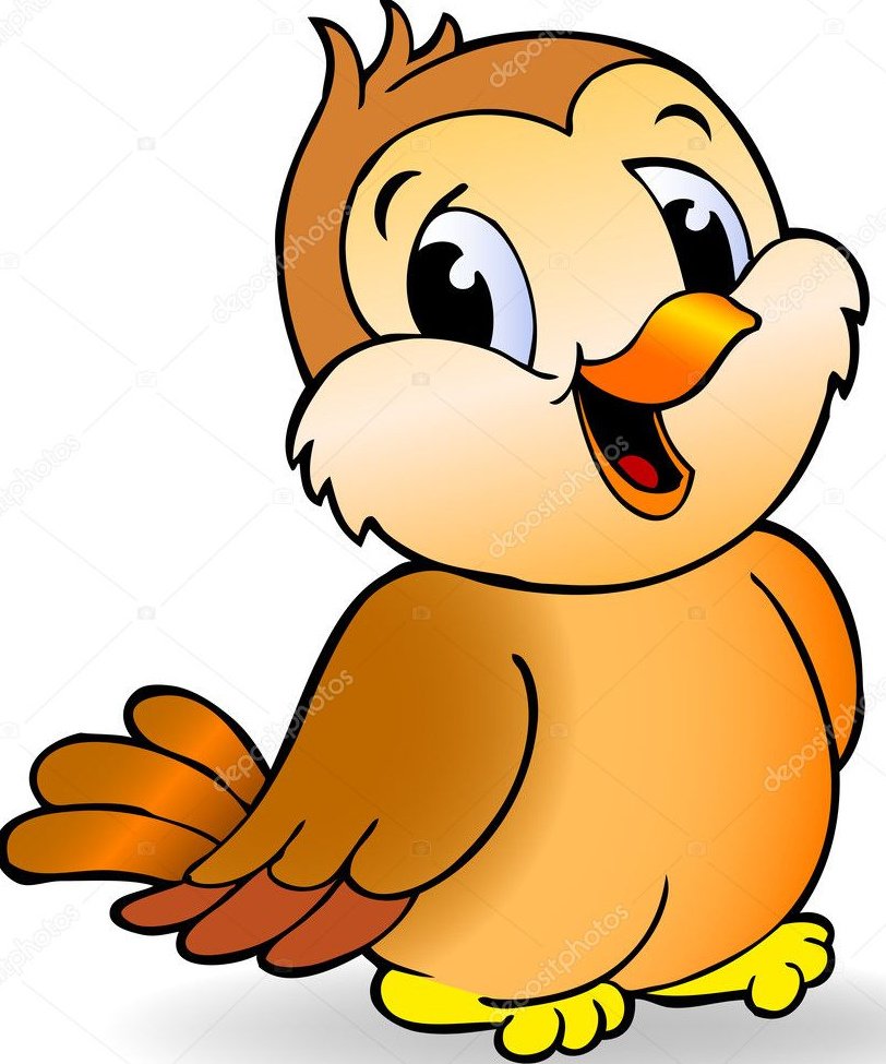 Воробей мультяшный