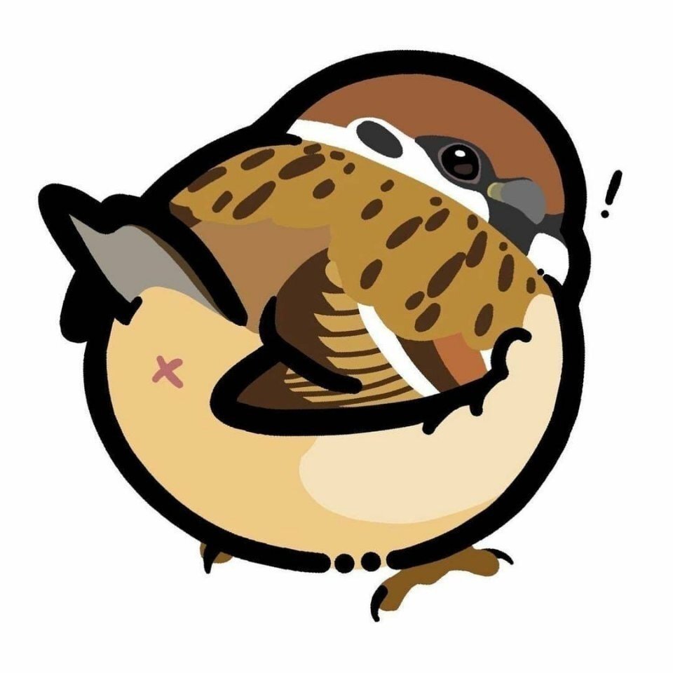 Воробушек рисунок