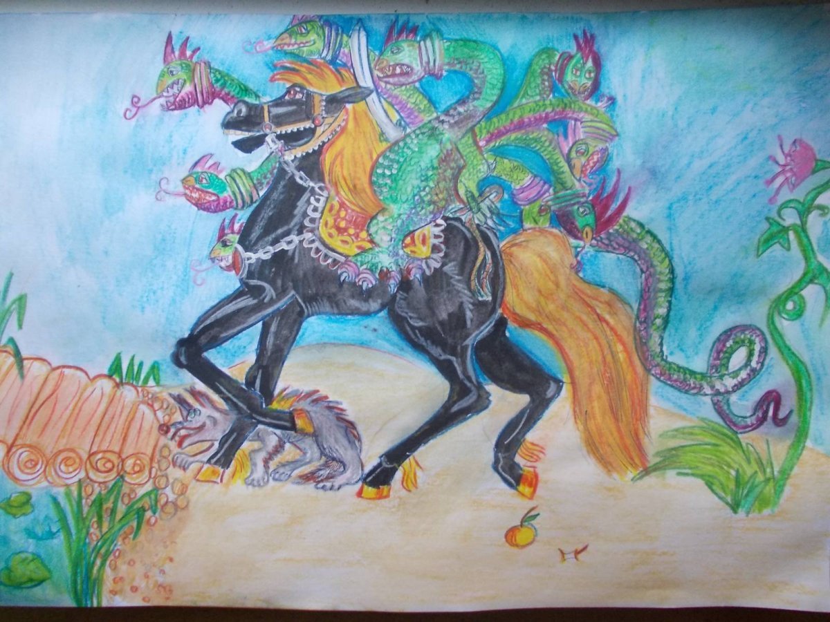 Змей Горыныч раскраска