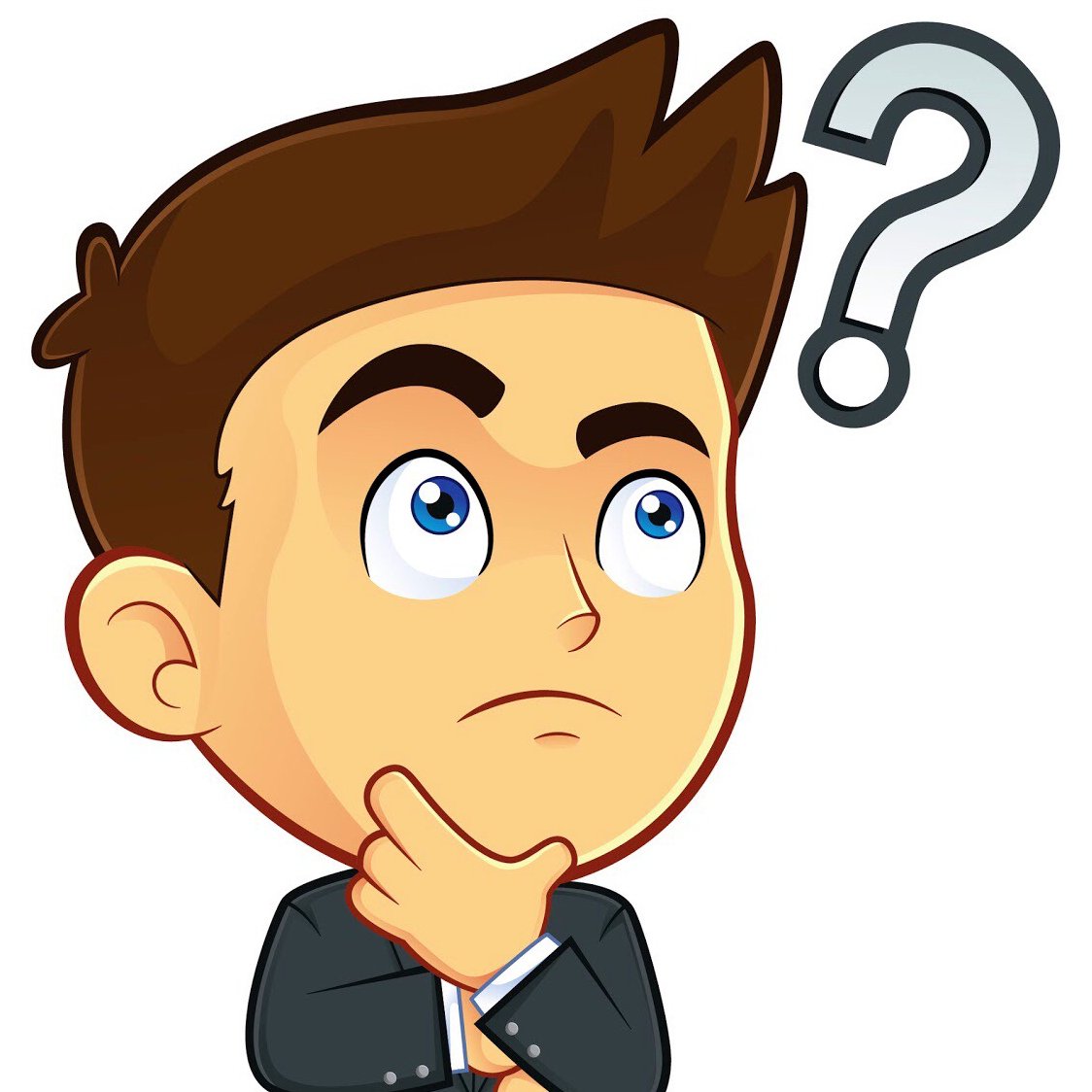 Человек задумался мультяшный