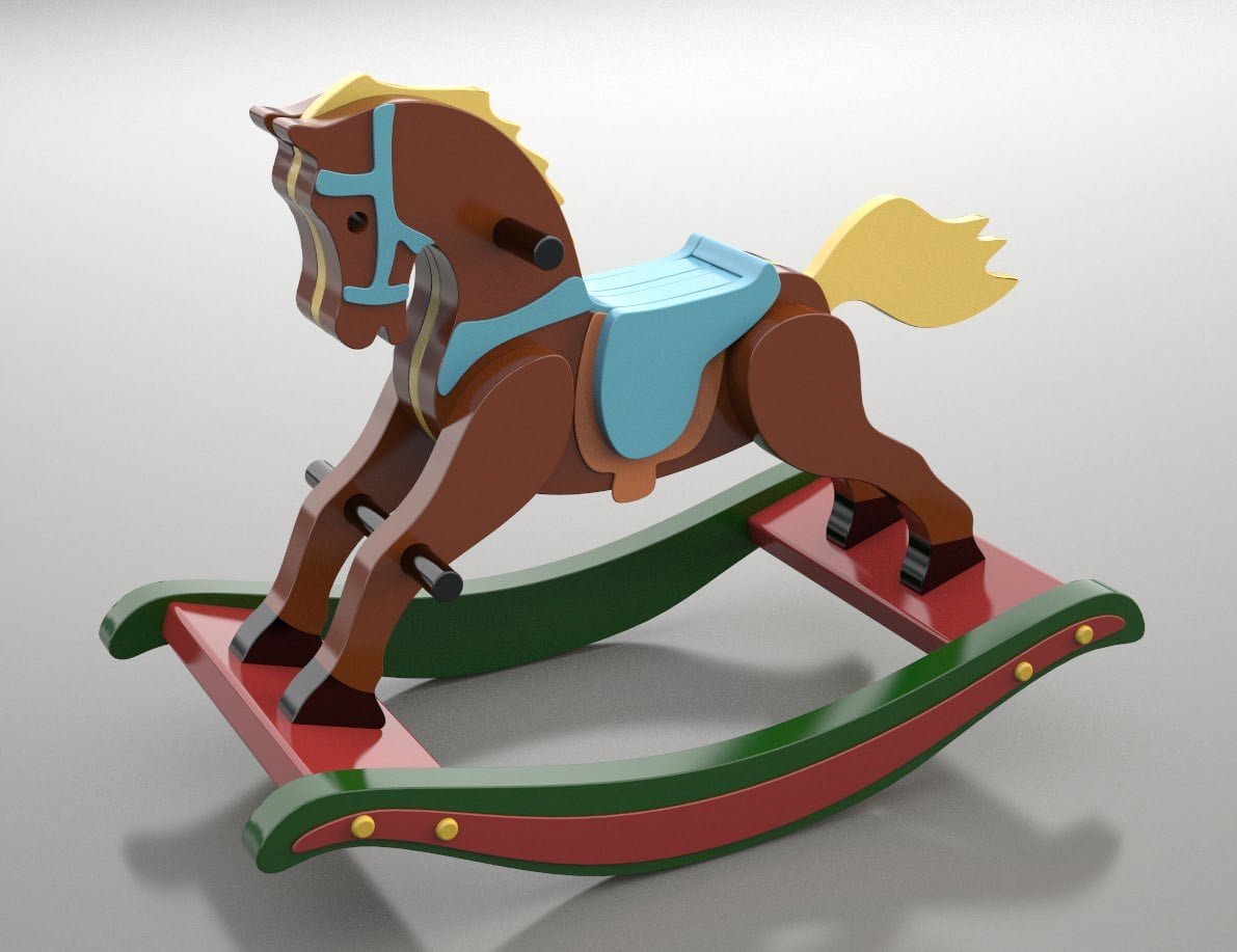 Деревянные игрушки на прозрачном фоне