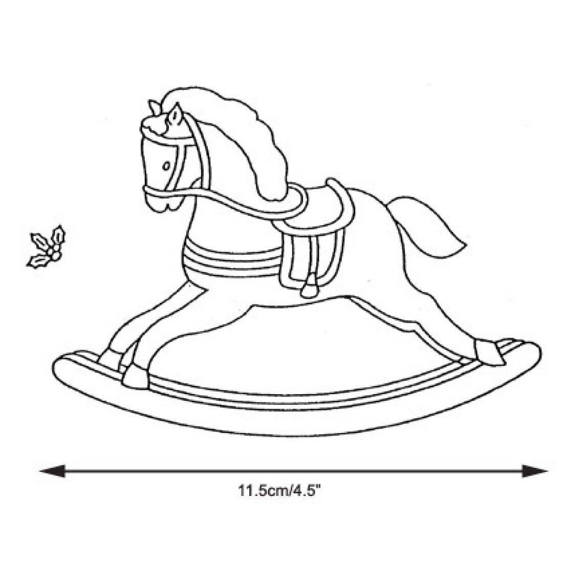 Рождественская лошадка качалка рисунок