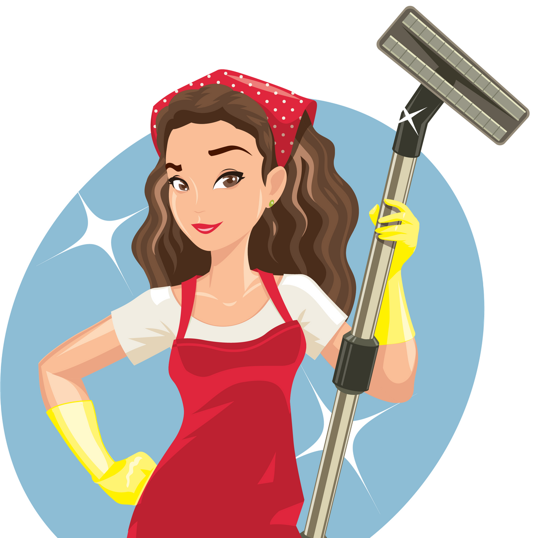 Уборщица со шваброй