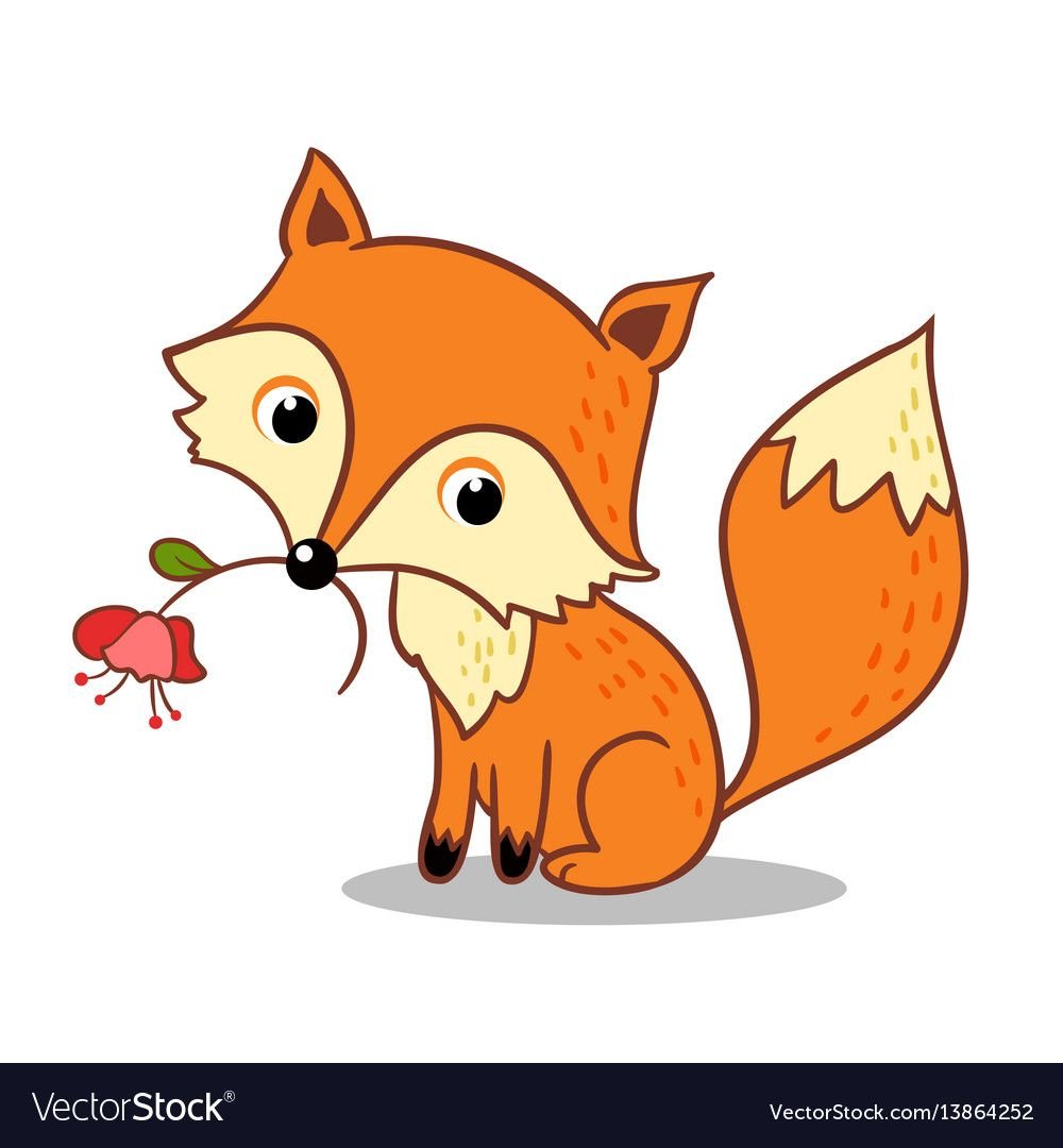 Символ лиса на белом фоне