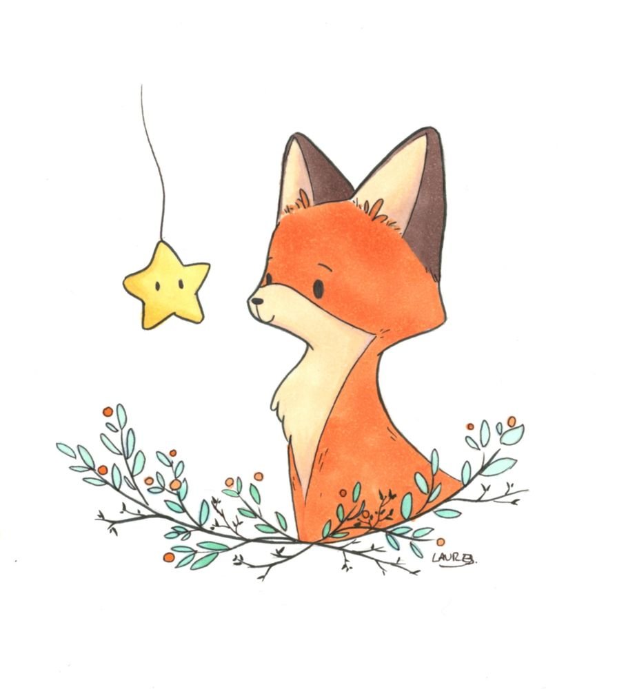Лиса рисунок для детей