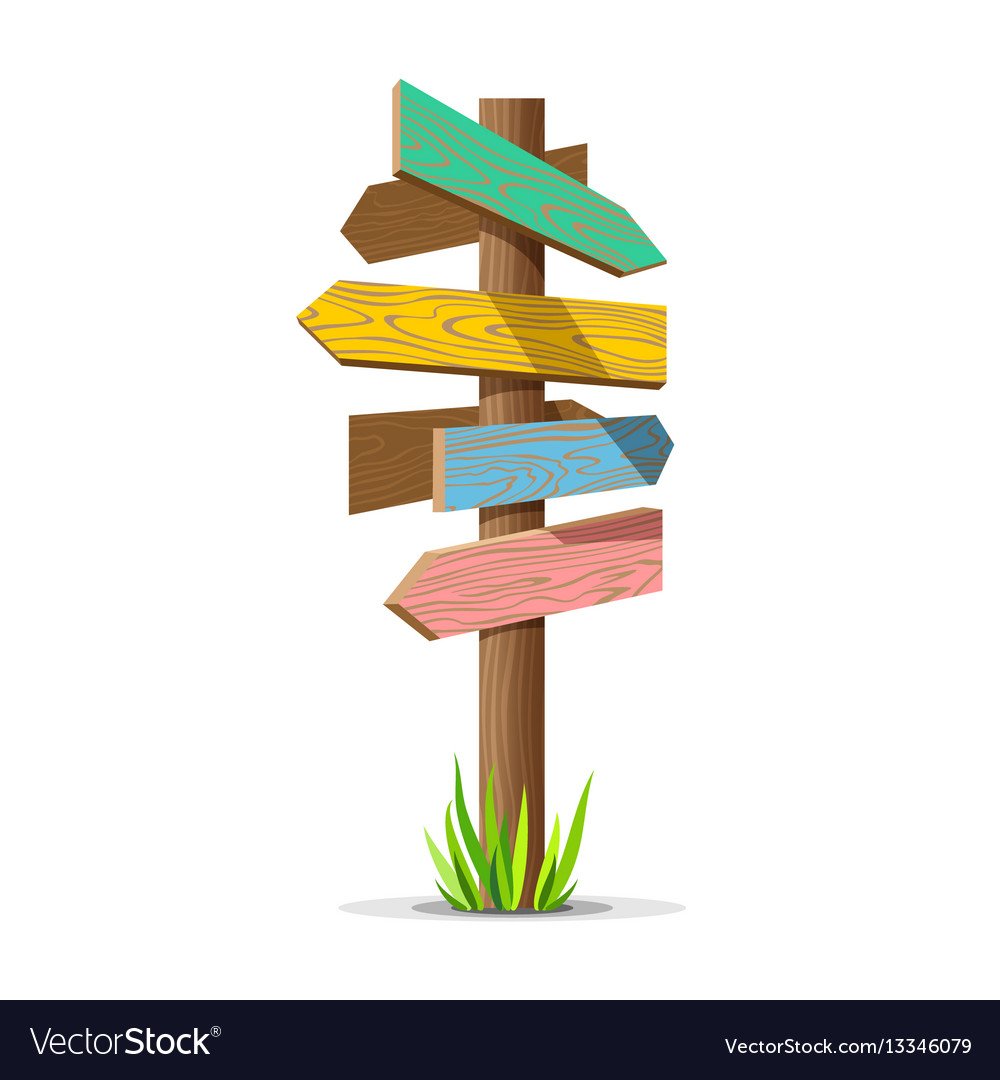 Столб с табличками указателями