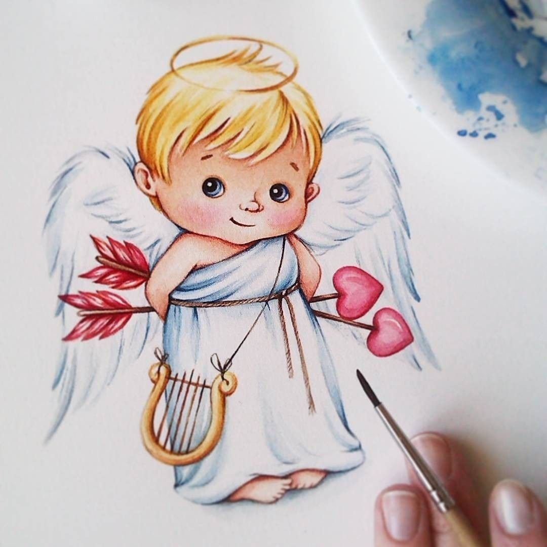 Акварельные ангелочки