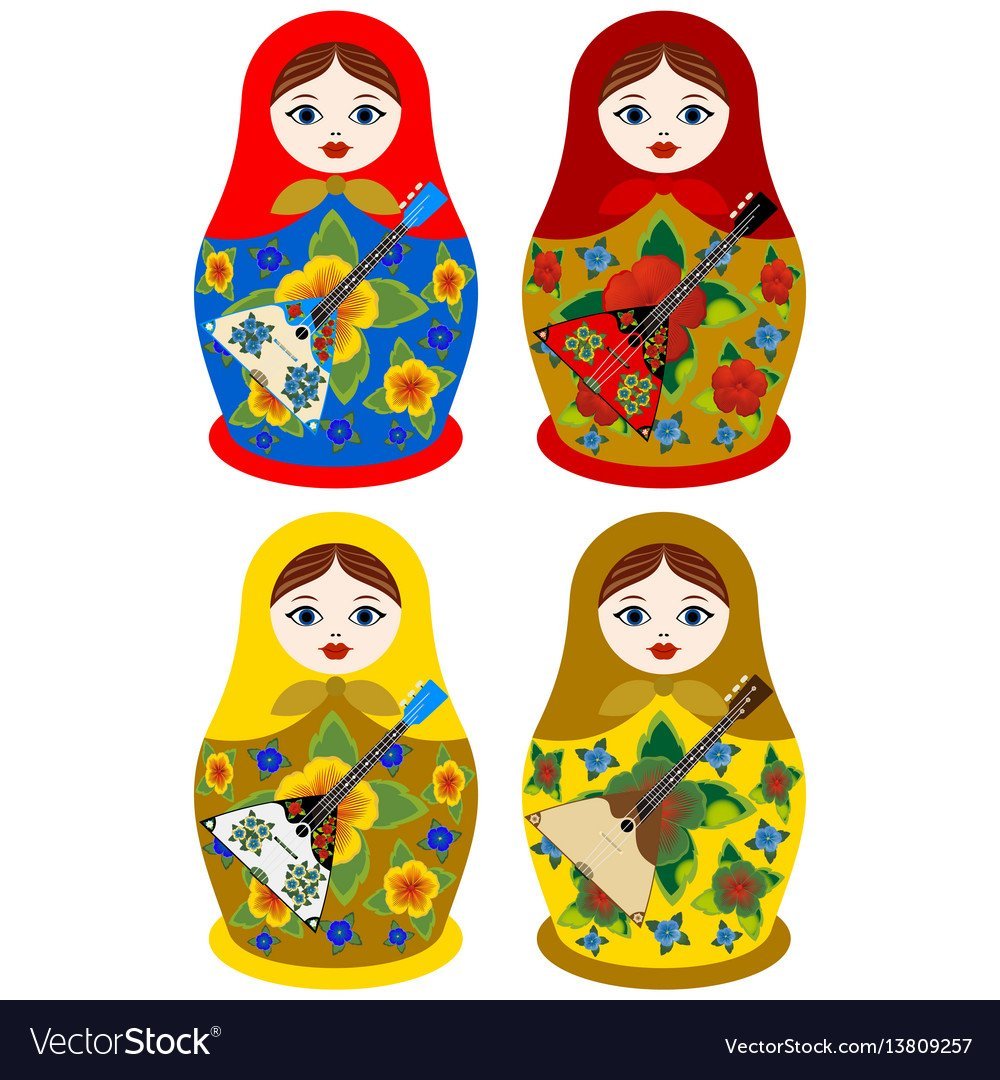 Матрёшки с музыкальными инструментами