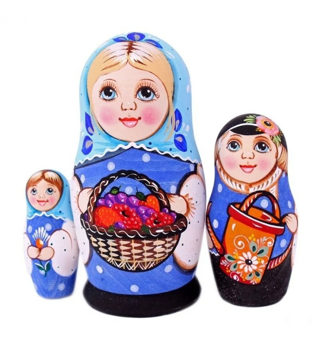 Матрешка Машинная вышивка